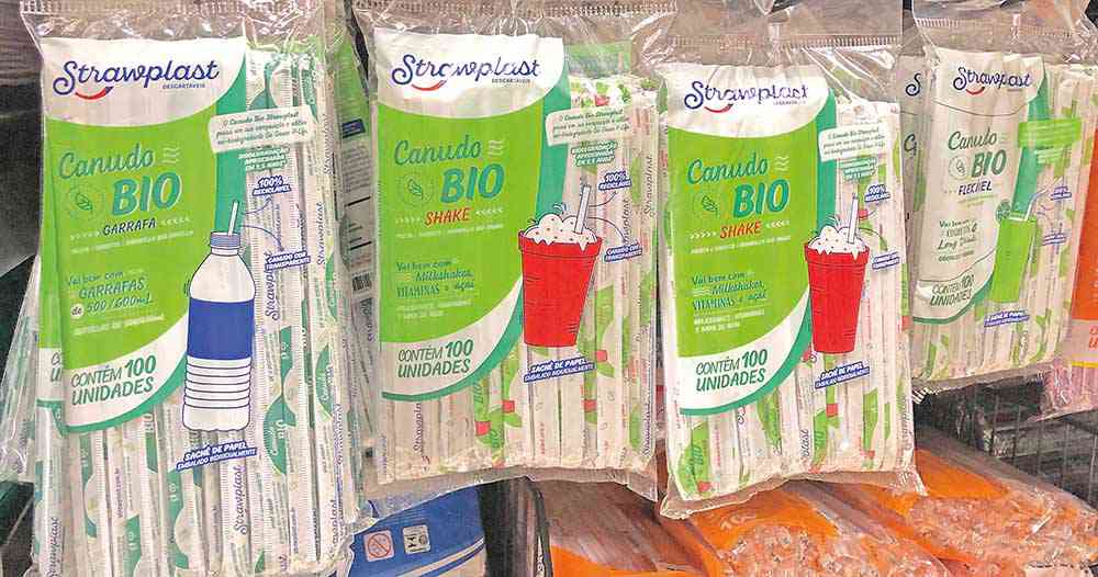 Cresce venda de canudos biodegradáveis