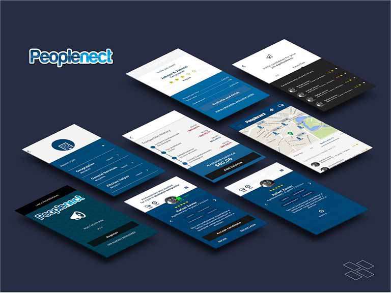 App une trabalhadores e empresas com busca ativa e geolocalização