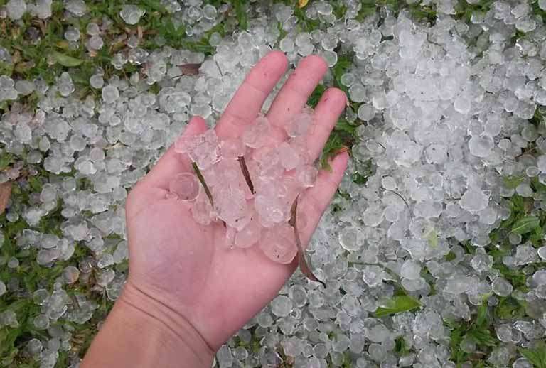 Chuvas de granizo ocorrem com intensidade acima do normal no Estado | Crédito: Divulgação