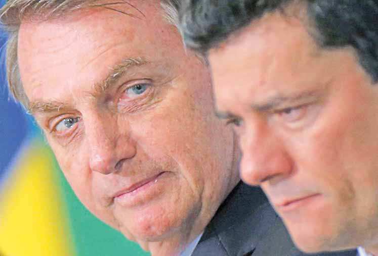 Moro e Bolsonaro em nova rusga