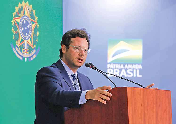 (Brasília - DF, 15/01/2020) Pronunciamento do Secretário Especial de Comunicação Social, Fábio Wajngarten.
Foto: Anderson Riedel/PR