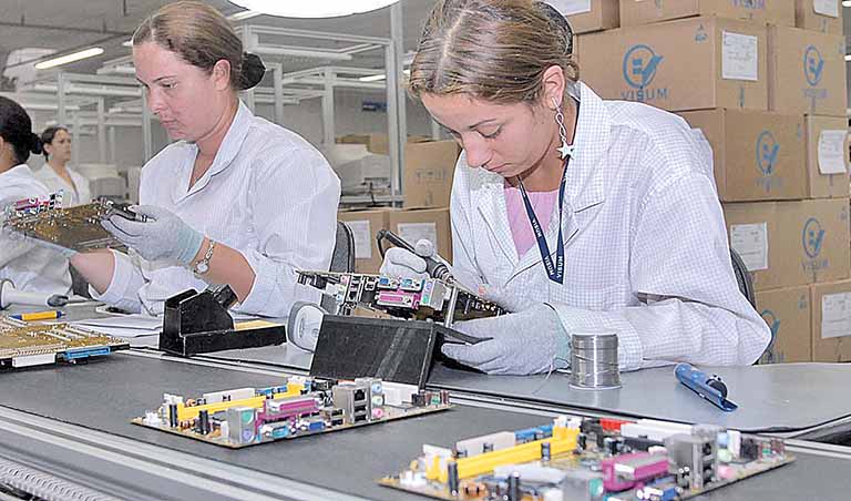 Emprego da indústria eletroeletrônica aumenta 4,5 mil vagas em julho