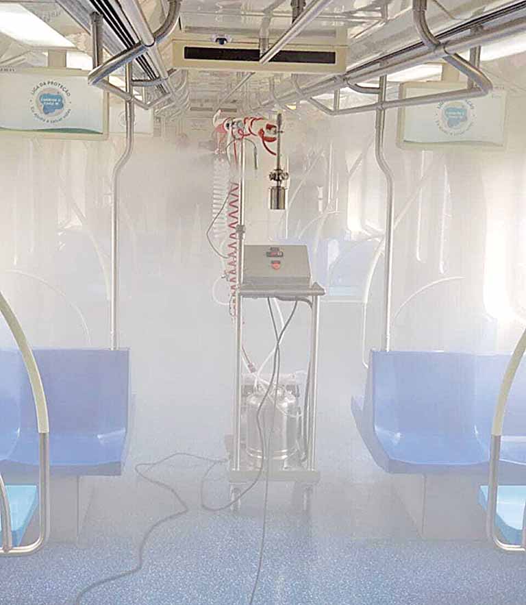 Startup cria máquina de desinfecção