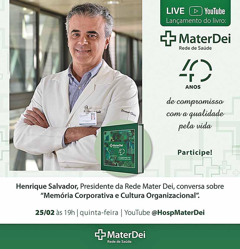 Livro fala sobre os 40 anos do Mater Dei