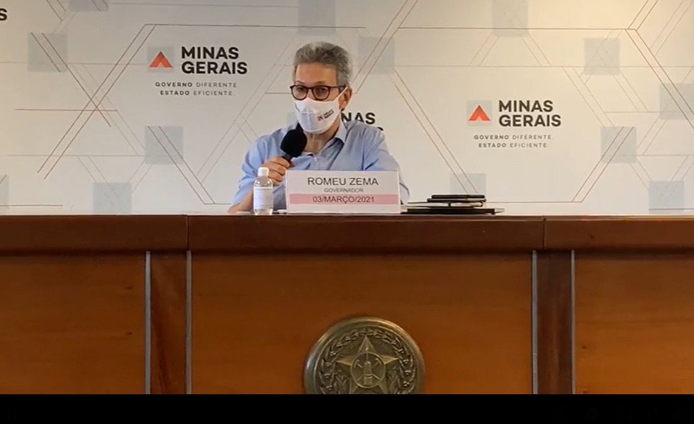 Zema anuncia restrições impositivas para conter o coronavírus em Minas