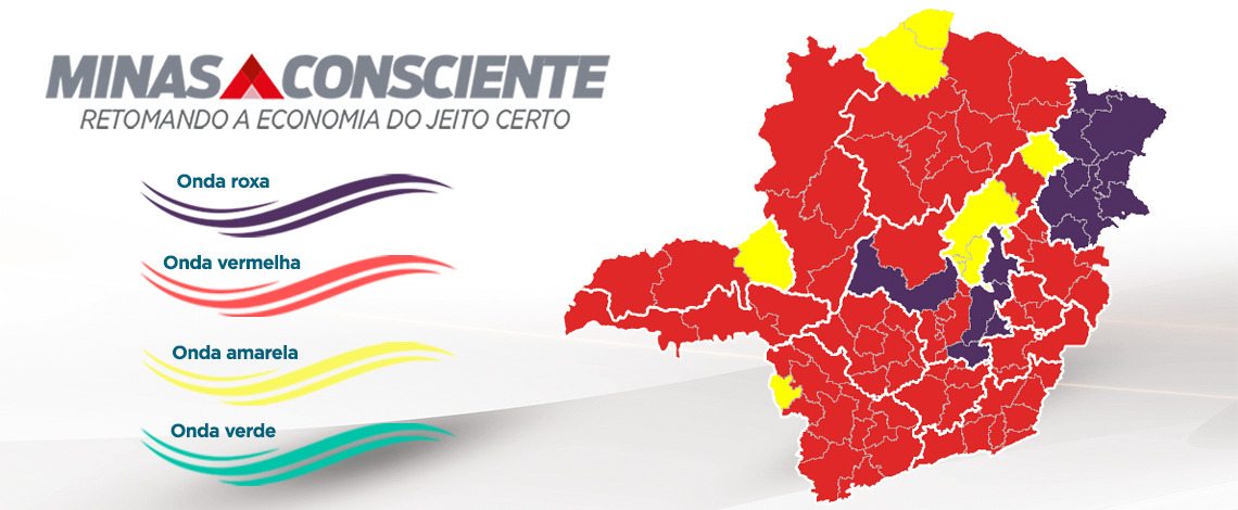 Governo de Minas anuncia avanço de mais seis macrorregiões para onda vermelha