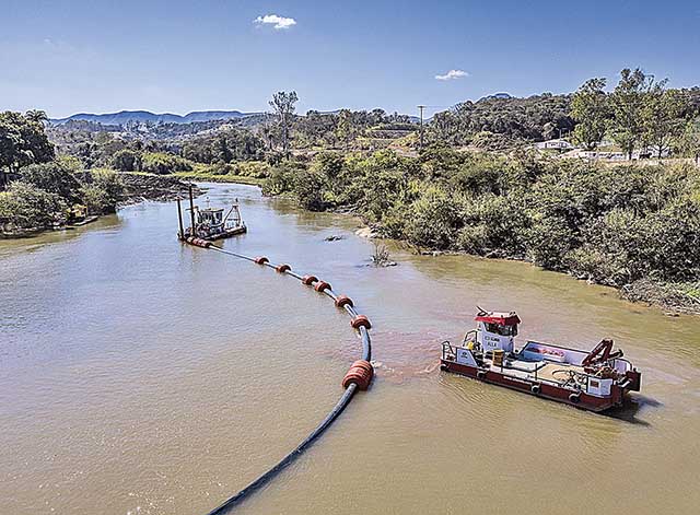 O novo sistema de captação de água do rio Paraopeba, implantado pela Vale, está pronto para iniciar a operação | Crédito: Divulgação/Vale