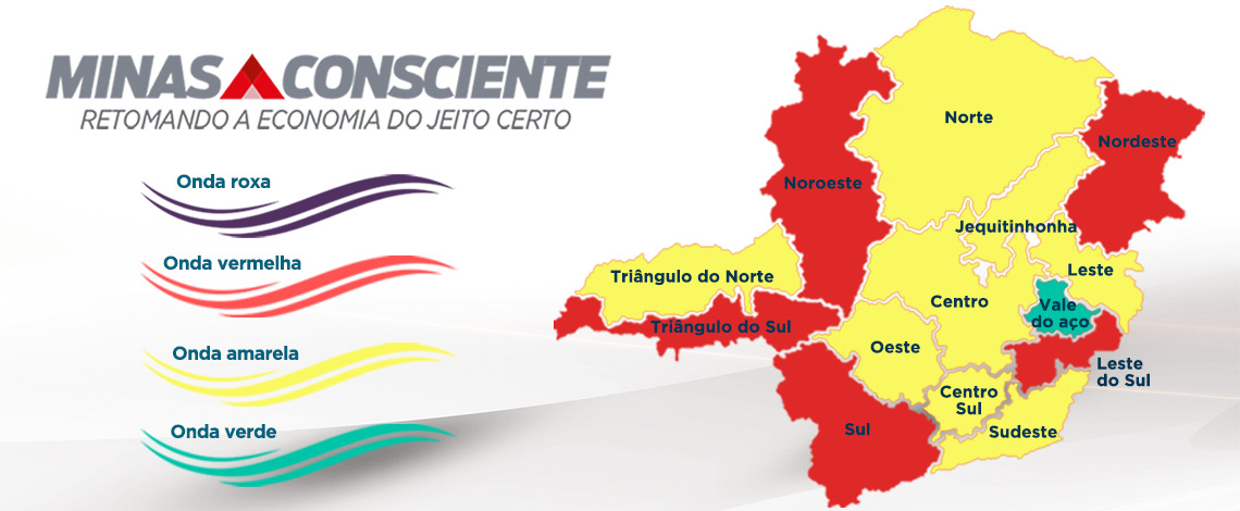 Vale do Aço vai para a onda verde e outras sete macrorregiões avançam para a amarela