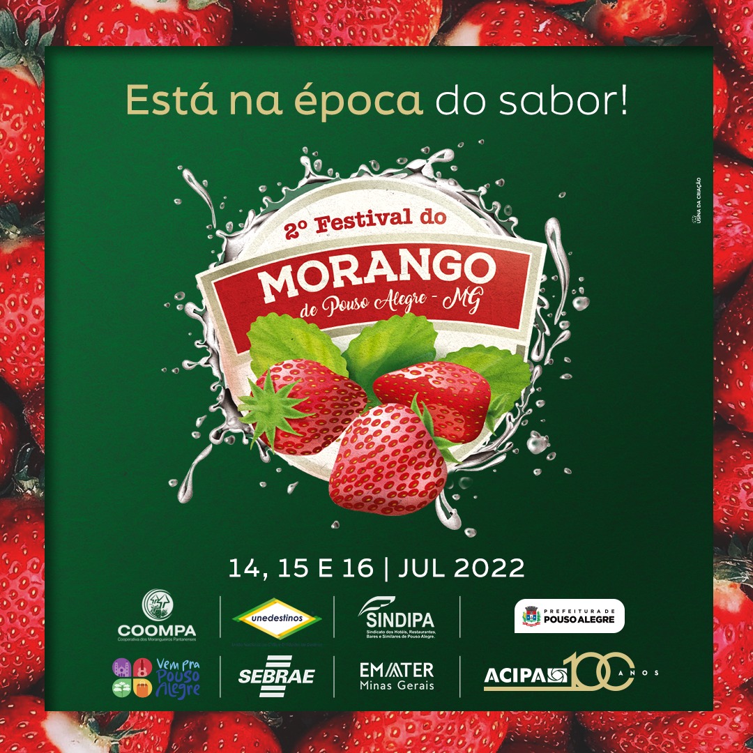 O Festival contará com atividades para os produtores e população, sempre com foco na importância da cultura do morango | Crédito: Divulgação