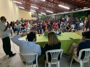 Reunião entre representantes da Secretaria de Estado de Infraestrutura e Mobilidade e moradores do bairro Nascentes Imperiais, em Contagem