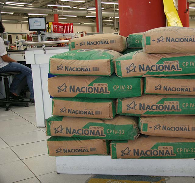 Caem as vendas de materiais de construção