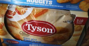 Pacote de nuggets produzido pela Tyson Foods