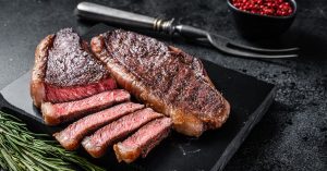 Fatias de picanha assada