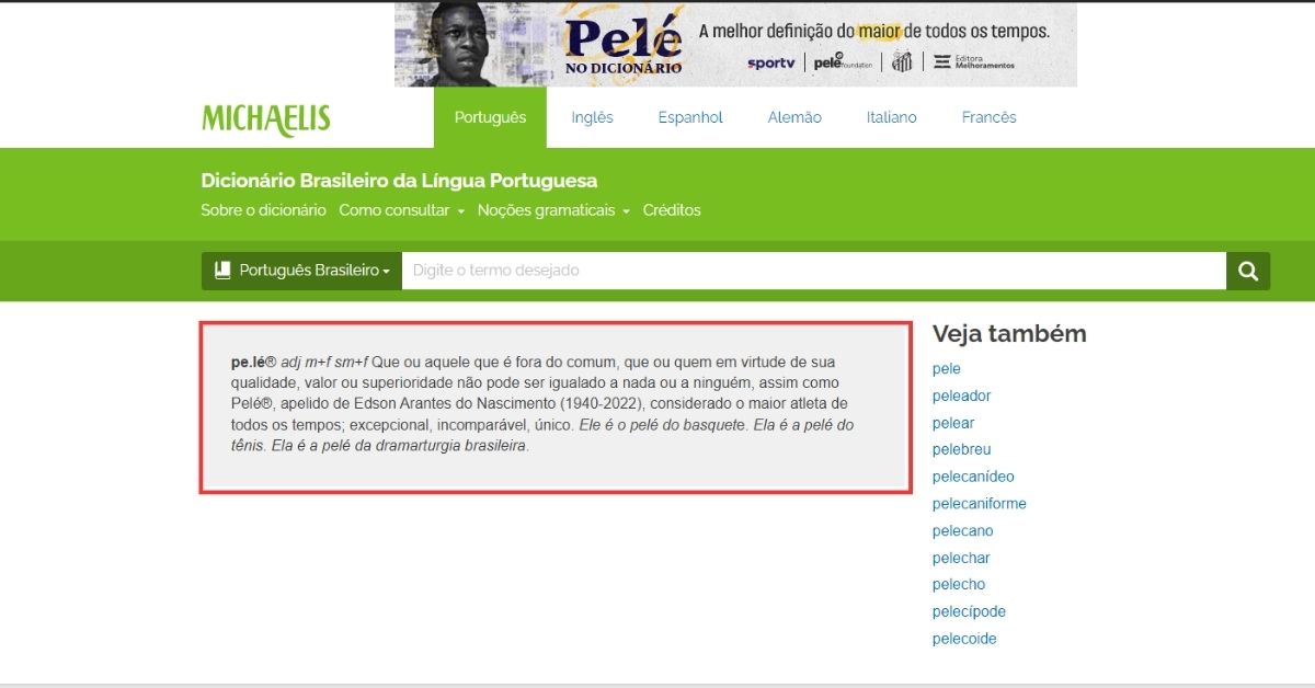 É oficial: Pelé agora é definido como alguém “fora do comum”
