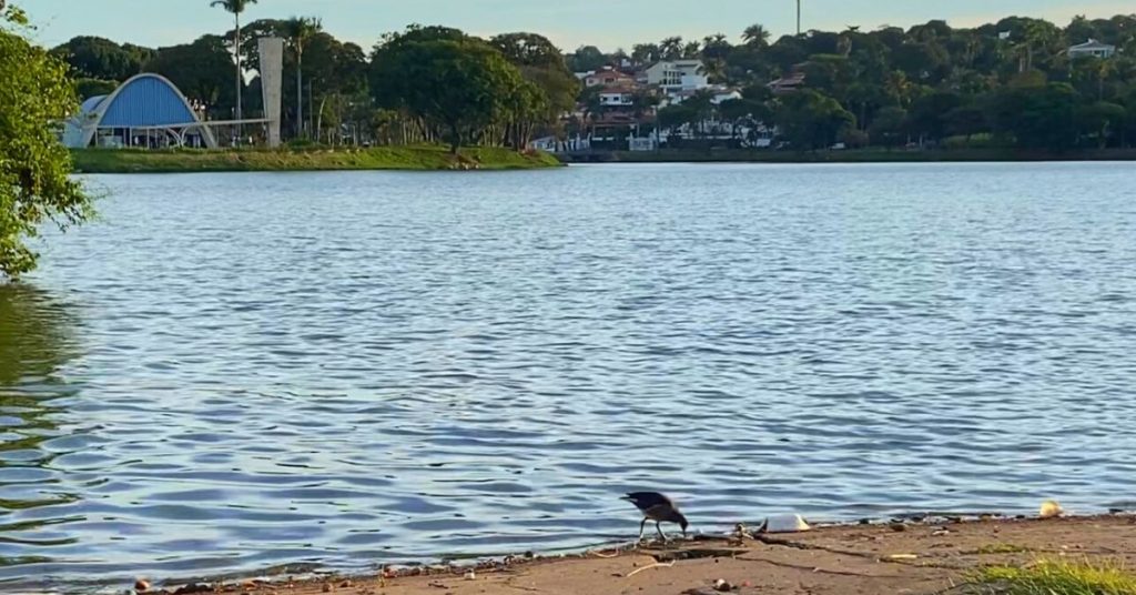 Imagem aéra da Lagoa da Pampulha, em Belo Horizonte