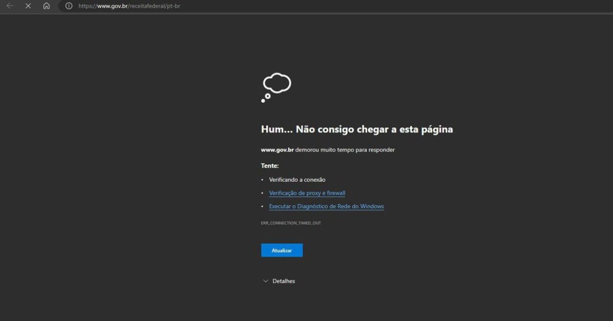 Site da Receita Federal fica instável após volume de consultas