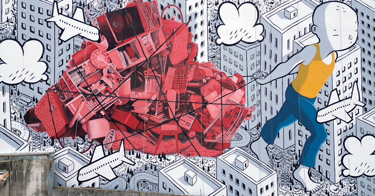 BH ganha um mural pintado por Millo
