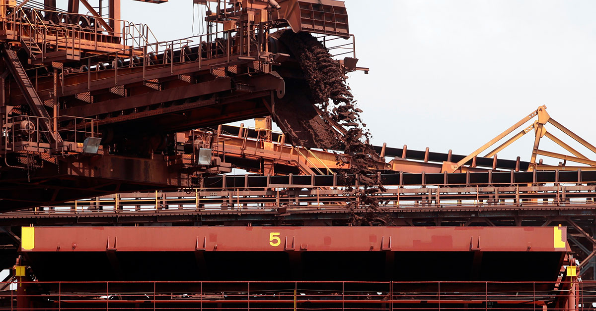 Preço do minério cai quase 2%