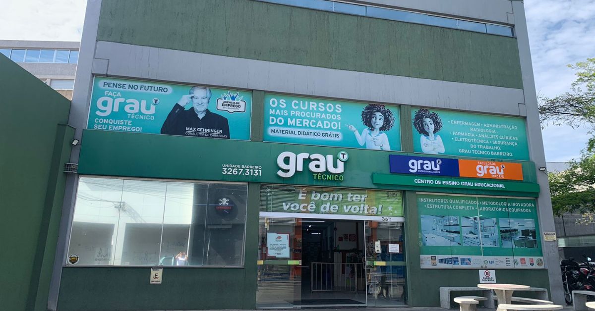 Fachada da unidade | Crédito Acervo Grau Educacional 