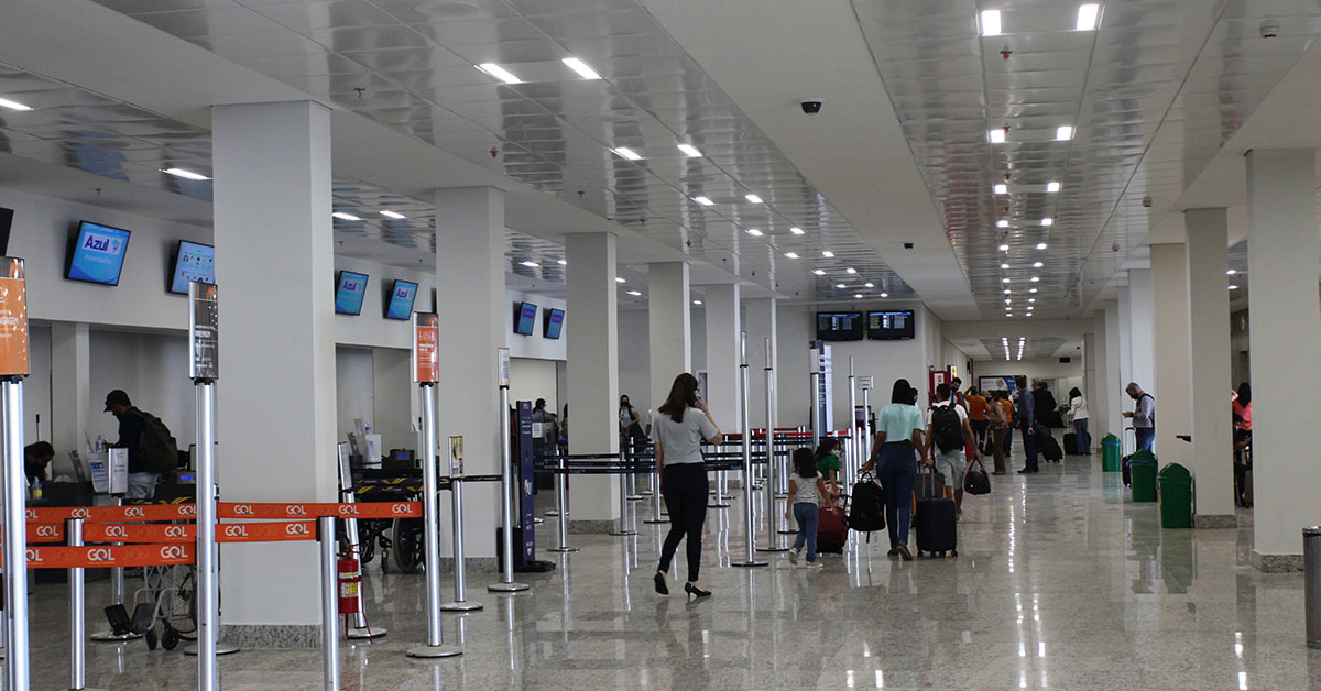Aeroporto de Uberlândia, no Triângulo Mineiro, recebeu, até agosto, 716 mil passageiros | Crédito: Valter de Paula/Prefeitura de Uberlândia