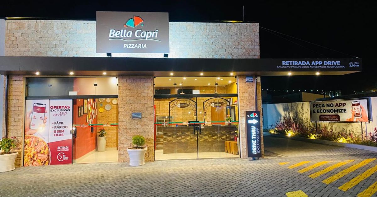 A rede de franquias já conta com duas unidades em Poços de Caldas e Uberlândia | Crédito: Bella Capri Pizzaria - Poços de Caldas / Google Maps / Reprodução