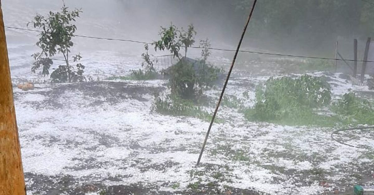 Chuva de granizo em Três Corações | Crédito: Emater-MG/Divulgação