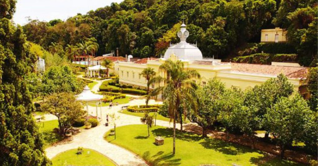 Vista geral do Parque das Águas em Caxambu