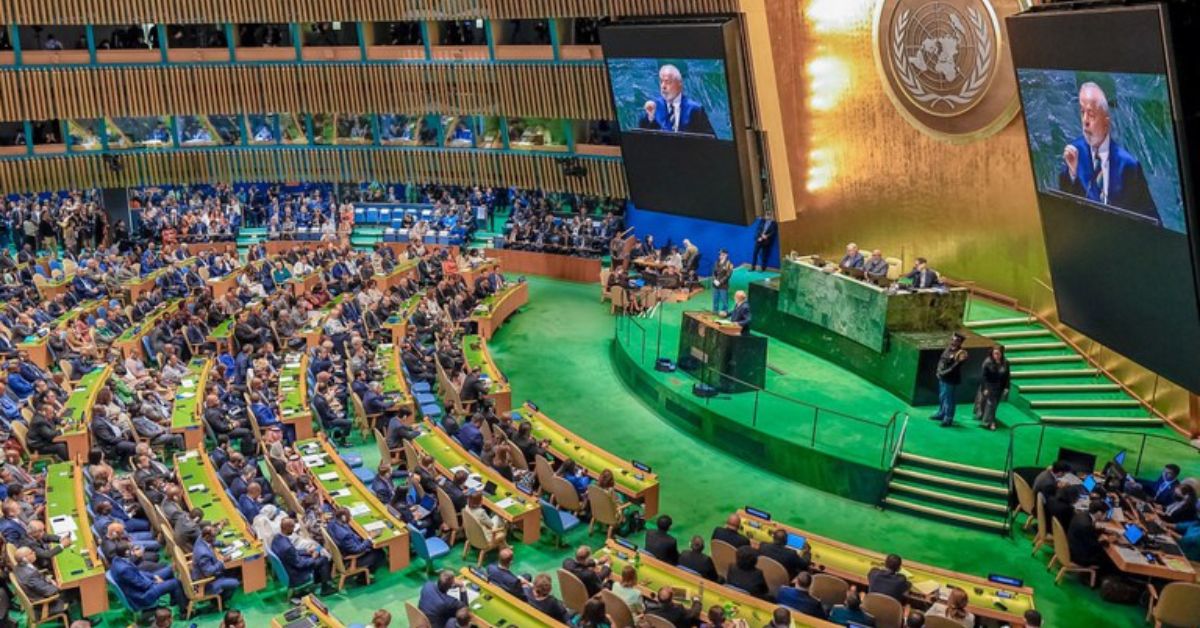 O presidente Lula durante a abertura da Assembleia Geral da ONU em 2023: aposta no multilateralismo/Crédito: Ricardo Stuckert / PR