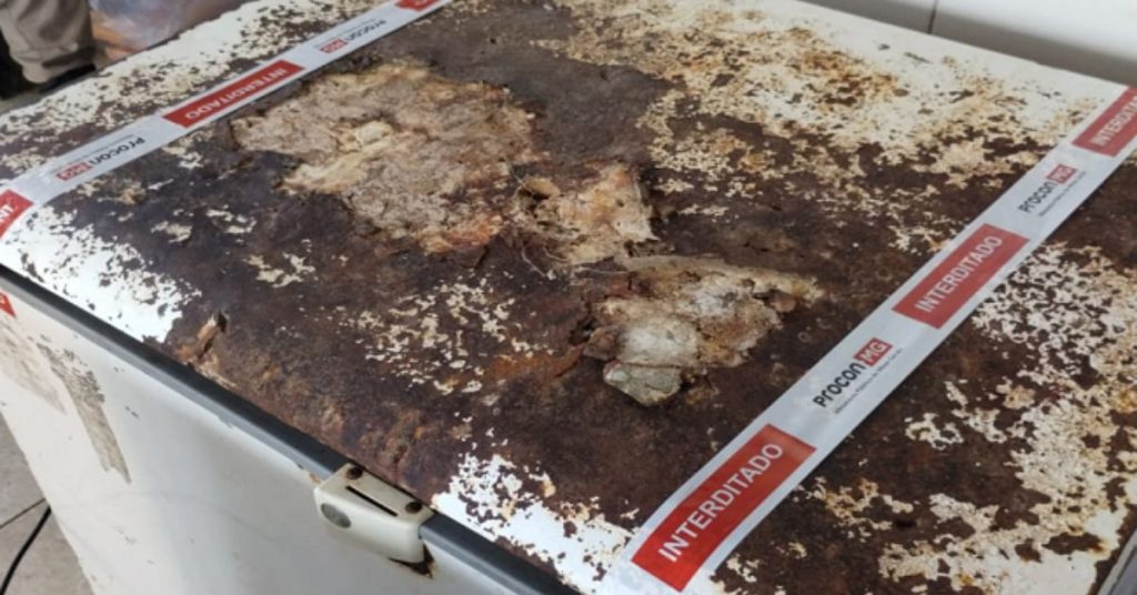 armazenamento improprio para carnes