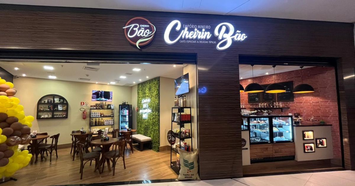 Cafeteria da rede Cheirin Bão.