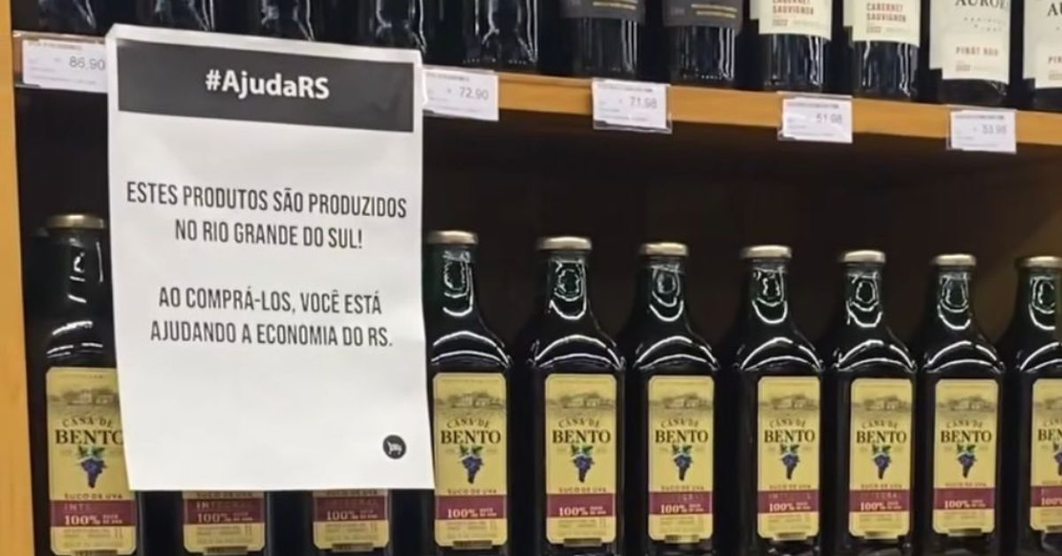 Verdemar monta gôndola especial com produtos do Rio Grande do Sul