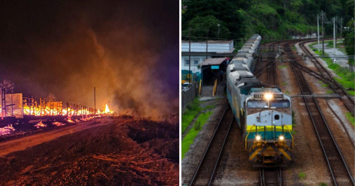 Viagens no trem de passageiros da Vale estão suspensas após incêndio na ferrovia em Minas Gerais