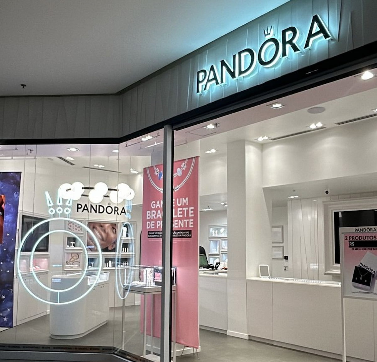 Loja Pandora chega ao ItaúPower Shopping
