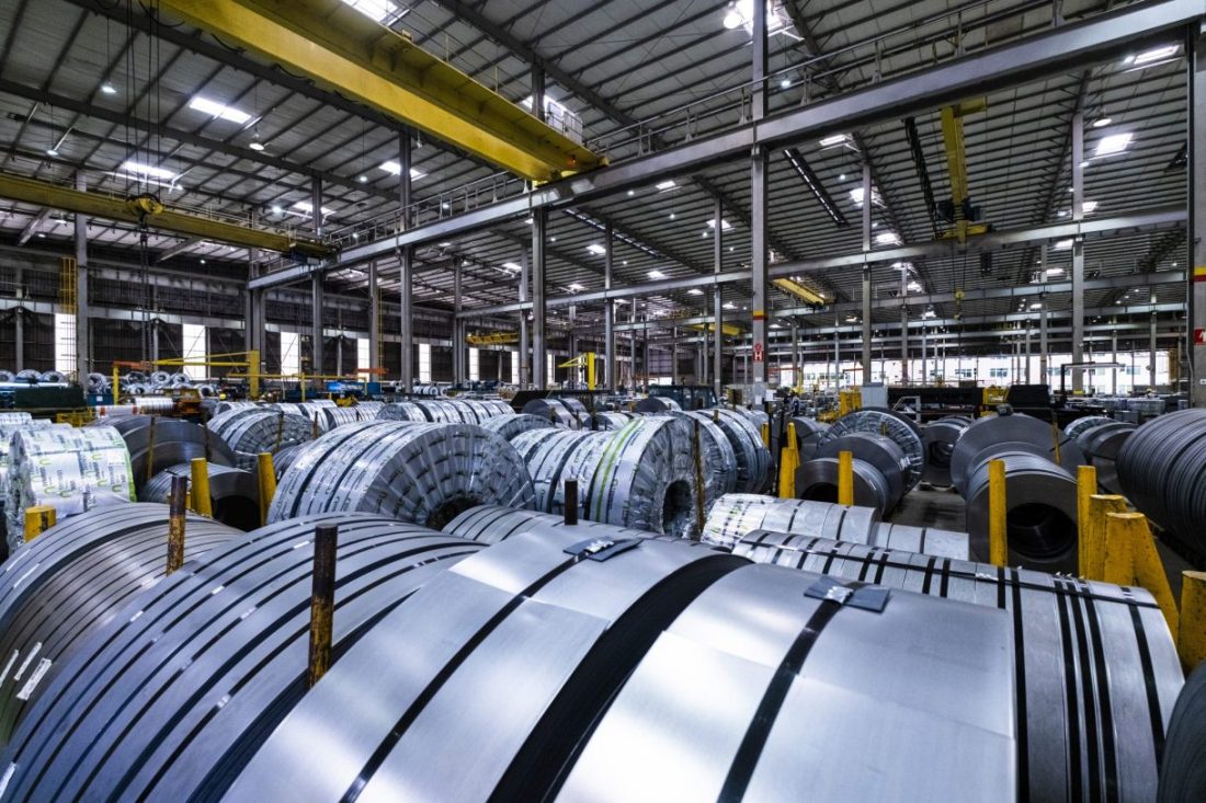 Visão interna da planta da Usiminas em Guarulhos