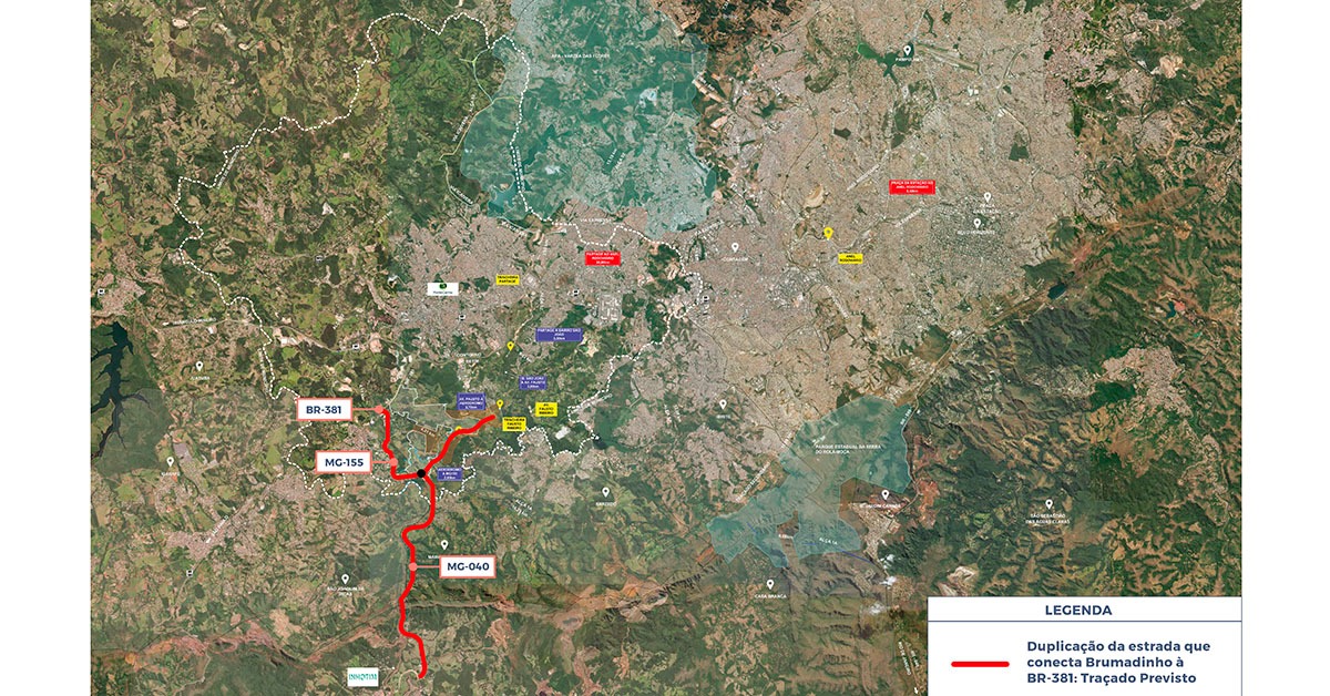 Via Expressa de Betim terá ligação com o Inhotim em Brumadinho