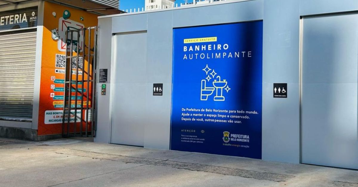 Centro de BH ganha banheiros públicos autolimpantes dias antes do Carnaval; veja como funcionam