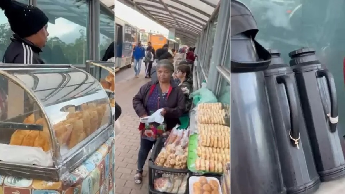 Venda de café da manhã movimenta comércio em pontos de ônibus na região Centro-Sul de BH