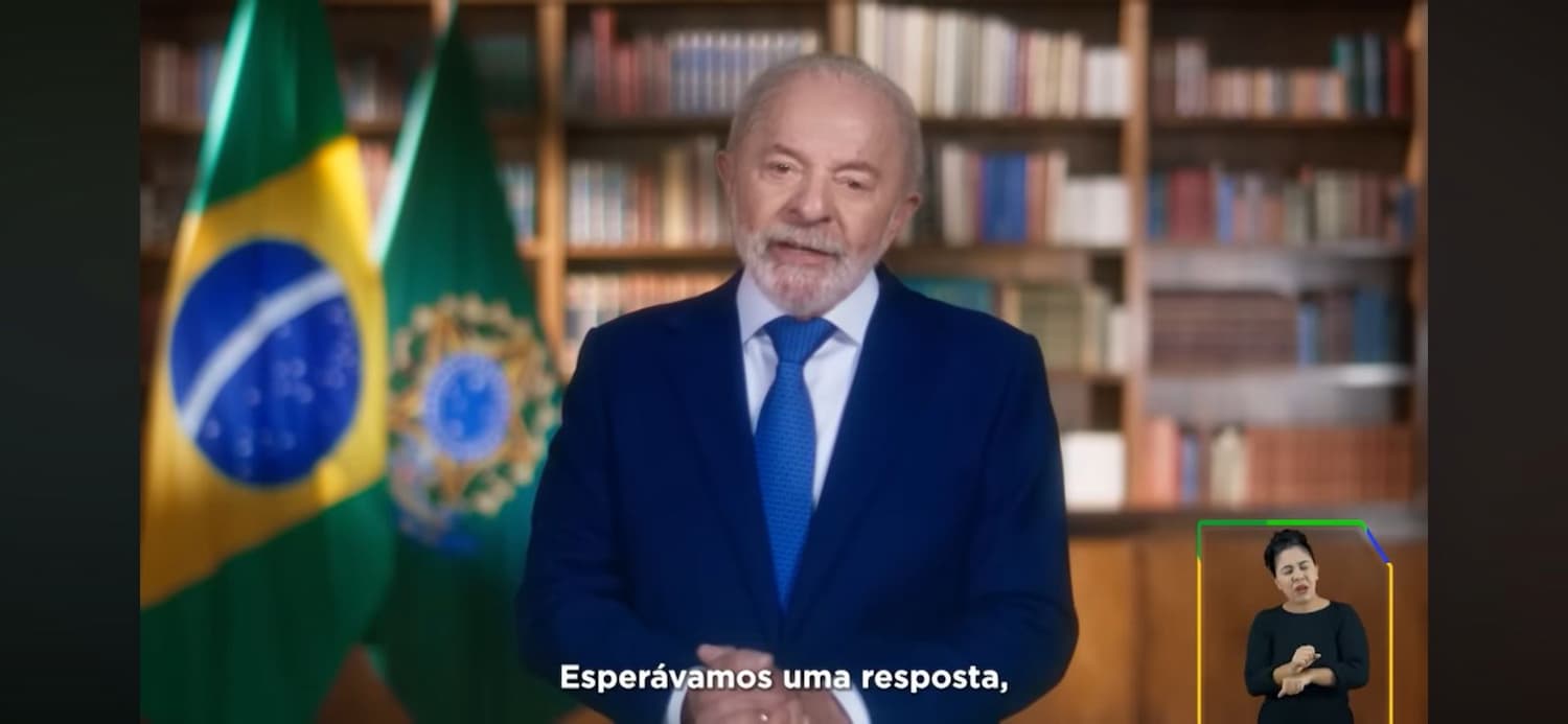 Veja o pronunciamento de Lula sobre tarifas impostas por Trump ao Brasil