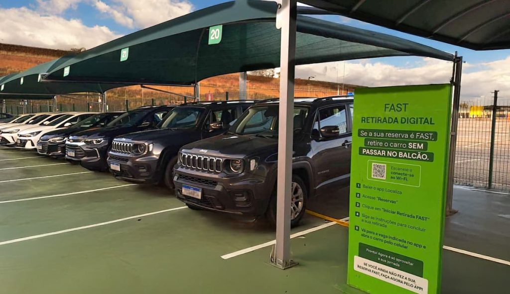 Em Minas, Localiza tem 65 agências de locação e 8 mil funcionários diretos.