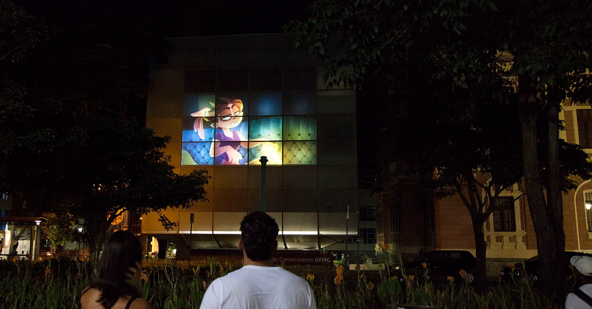 Fachada Digital do Espaço do Conhecimento UFMG exibe curtas
