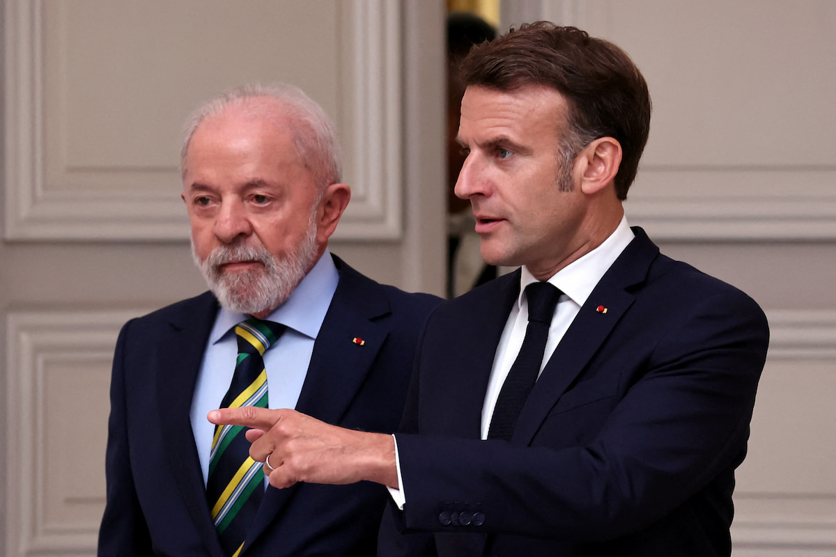 Lula diz ter tido uma ‘conversa forte’ com Macron sobre acordo UE-Mercosul