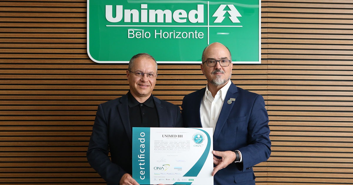 Unimed-BH é a primeira instituição de saúde do Brasil a ser acreditada pela ONA nível 2 em rede assistencial