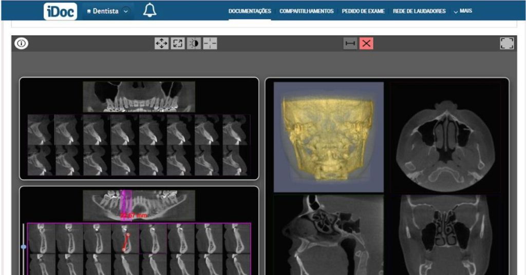 Tela da plataforma iDoc para dentistas, desenvolvida pela mineira Radio Memory.