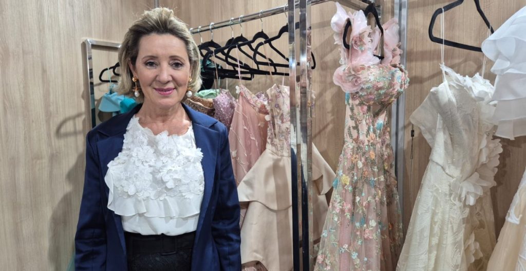 Raquel de Queiroz, dona da marca de mesmo nome, de Uberlândia, no Minas Trend