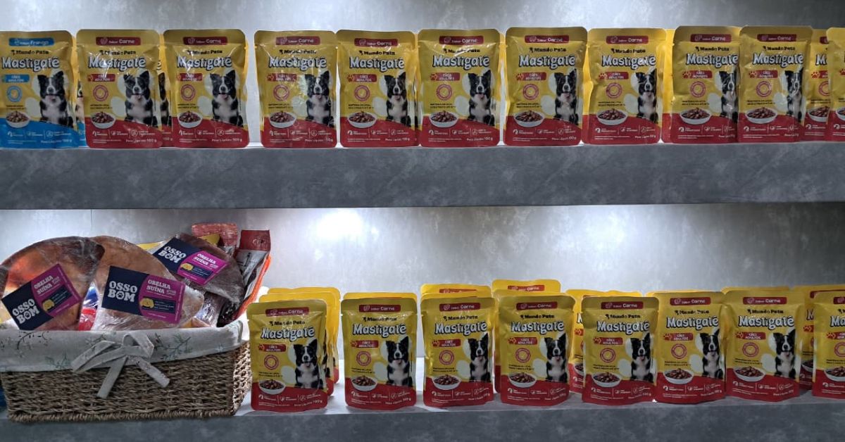 Produtos da unidade Mundo pata, da Pif Paf Alimentos.