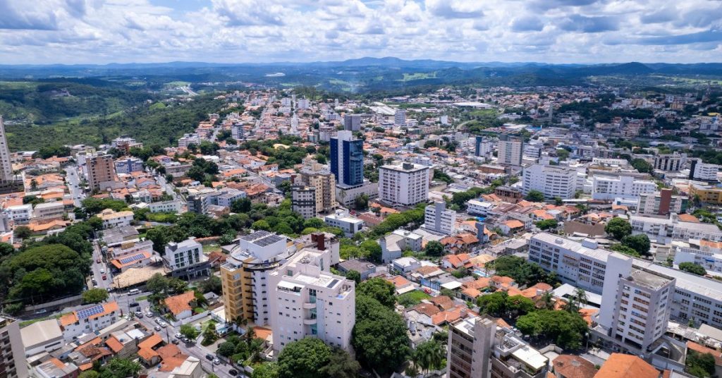 Vista aérea de Betim, Minas Gerais.