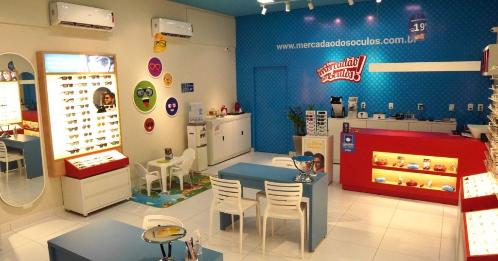 Loja da rede Mercadão dos Óculos.