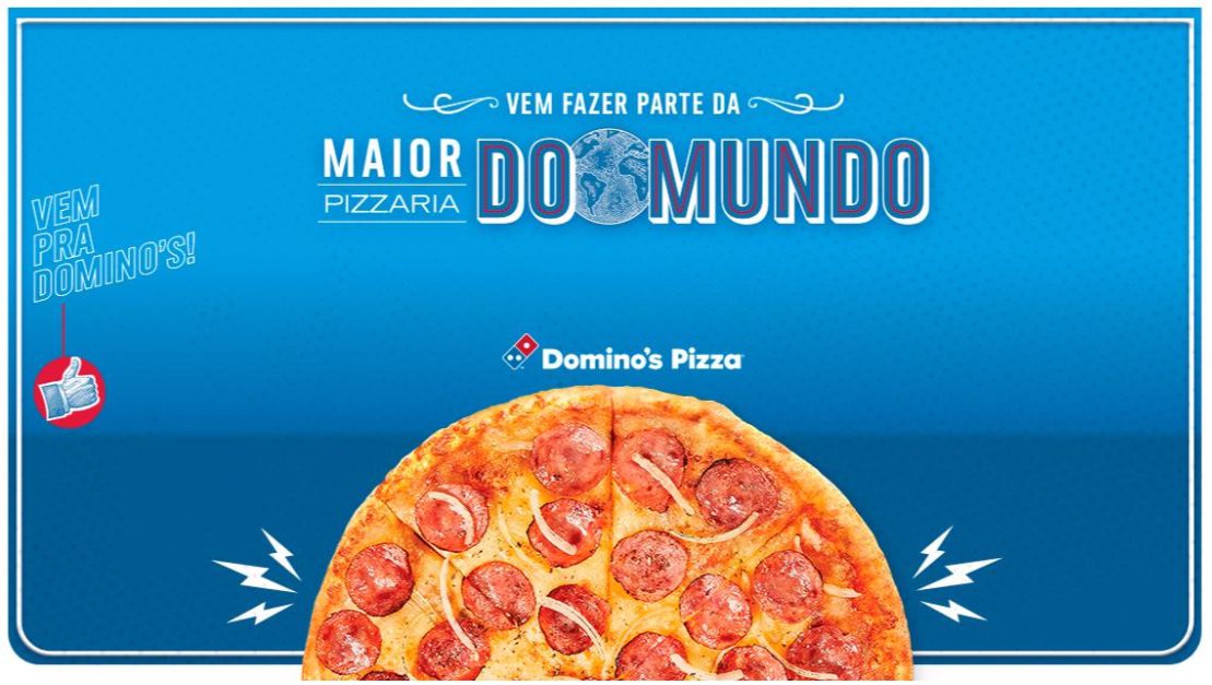 Domino’s abre novas vagas para as unidades em Belo Horizonte