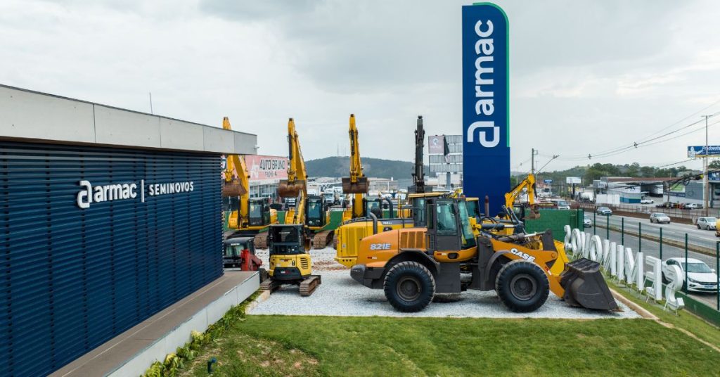 Loja de máquinas pesadas de linha amarela da Armac.
