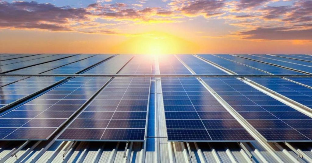 Placas de energia fotovoltaica.